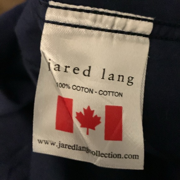 jared lang Navy Blue Men's Shirt with Pink Accents - Picture 4 of 4